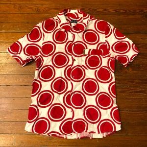Vintage Armani Jeans Made in Italy short sleeve button up shirt size medium